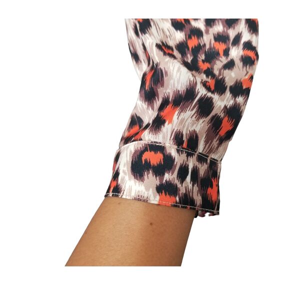 PrettyLittleThing Oversized Animal Print Button Down Top Size 4 - Picture 10 of 14